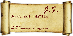 Jurányi Félix névjegykártya